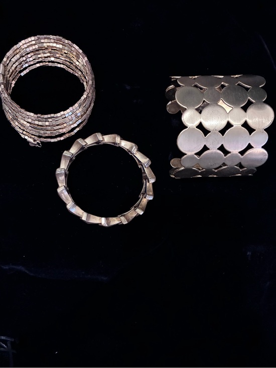 Jewelry - Lot of 3 Gold Statement Bracelets